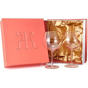Pink Bubble Wine Glassware Set