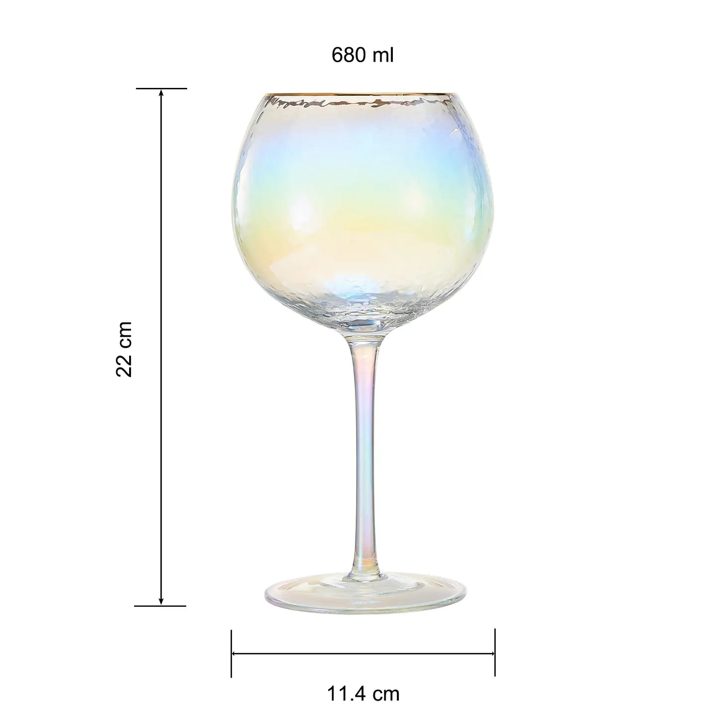 Iridescent Wine Balloon Glass Set