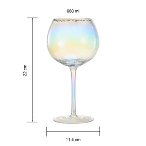 Iridescent Wine Balloon Glass Set