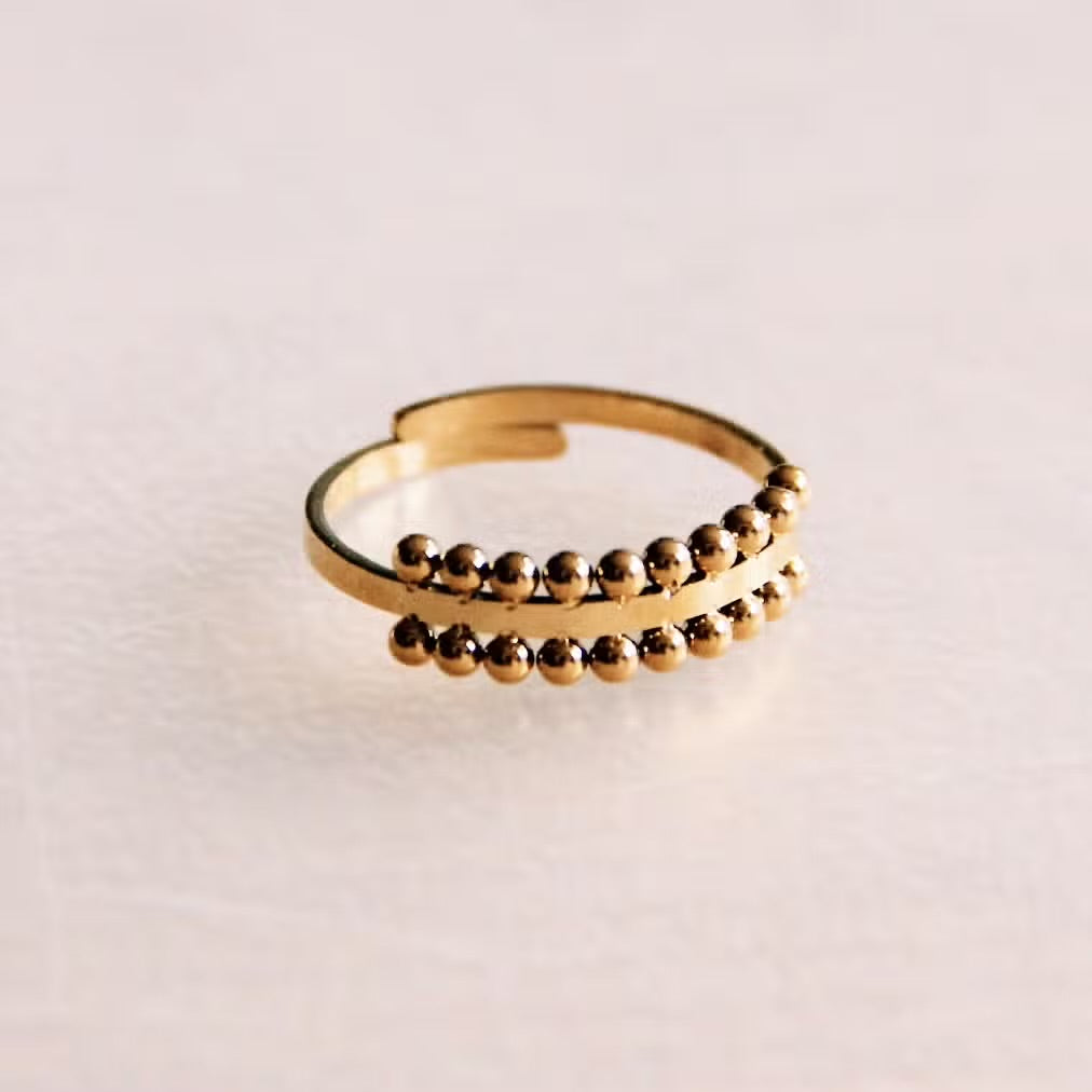 Gold Dotted Ring