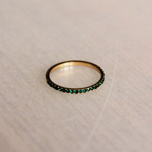 Emerald Minimalist Ring