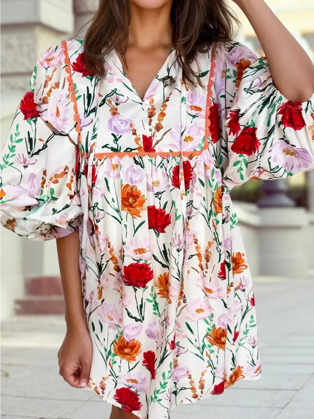 Floral Print Mini Dress