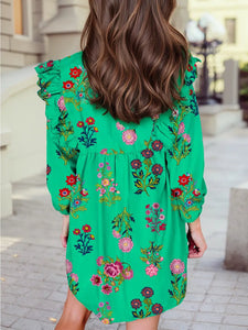 Ruffled Floral Dress