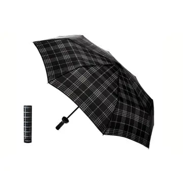 Black Plaid Bottle Umbrella