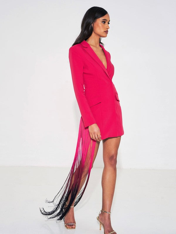 Ruby Fringe Blazer Dress