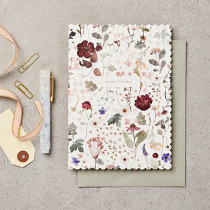 Pressed Floral Birthday Card