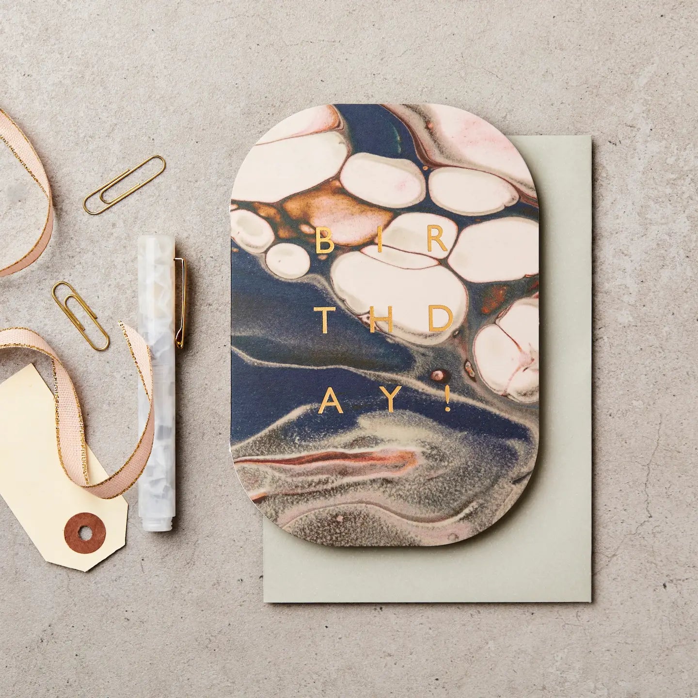 Marble Birthday Card