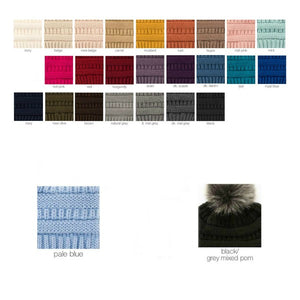 C.C Stamped Pom Beanie