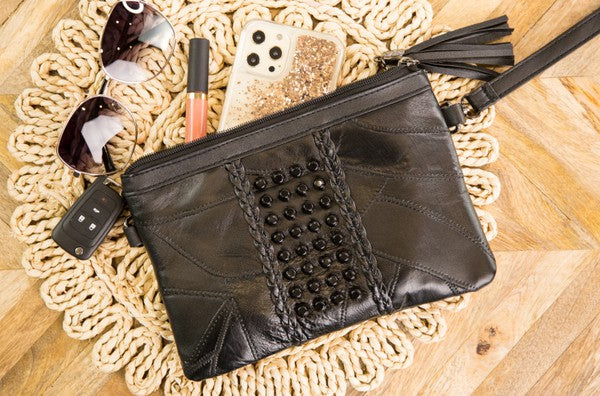 Premium Black Wristlet Clutch