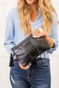 Premium Black Wristlet Clutch