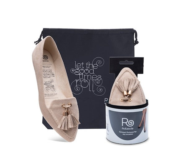 Taupe Tassel Loafers